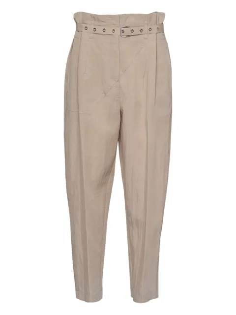 3.1 Phillip Lim belted pleat-detail tapered trousers Neutrals P24150404MLY