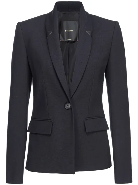 PINKO shawl-lapel twill blazer Black 103694A1XX