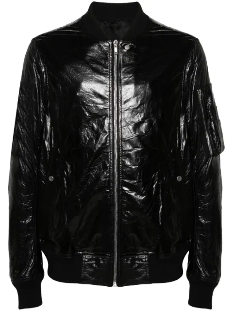 Rick Owens Classic Flight leather bomber jacket Black RU02D6789LBW