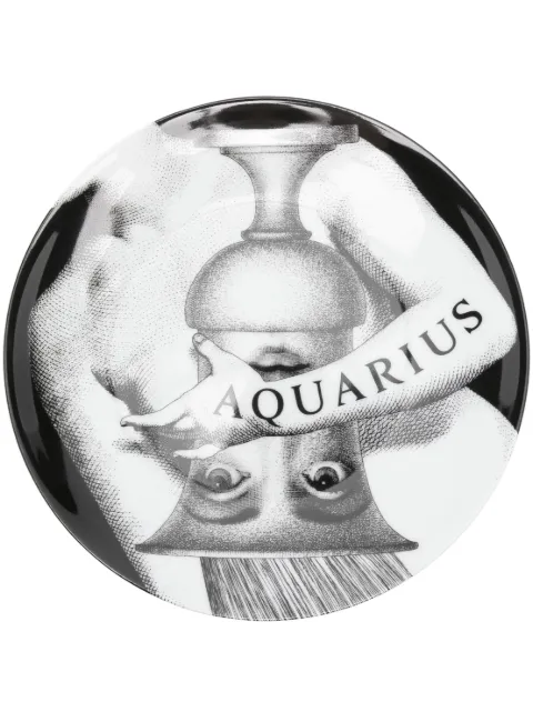 Fornasetti Tema e Variazioni n.358 Aquarius wall plate (26cm) Black PTV358X