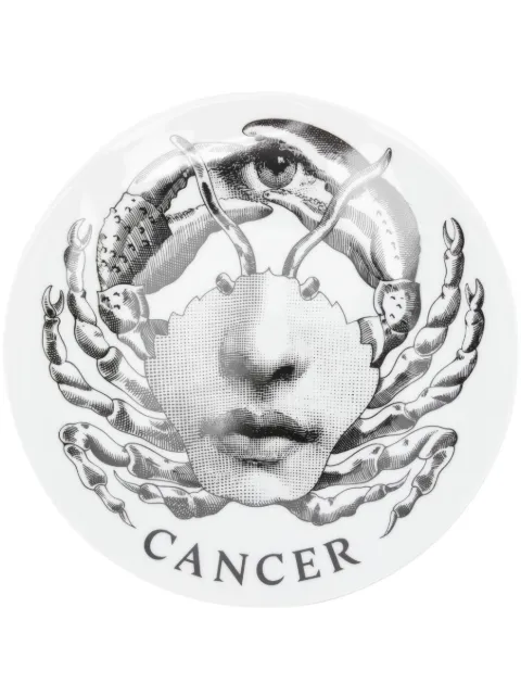 Fornasetti Tema e Variazioni n.351 Cancer wall plate (26cm) White PTV351X