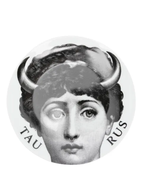 Fornasetti Tema e Variazioni n.349 Taurus wall plate (26cm) Black PTV349X