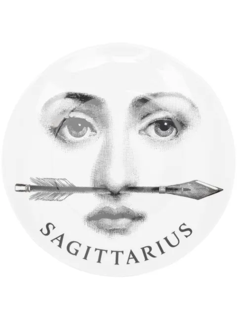 Fornasetti Tema e Variazioni n.356 Sagittarius wall plate (26cm) White PTV356X