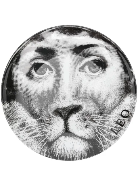 Fornasetti Tema e Variazioni n.352 Leo wall plate (26cm) Black PTV352X