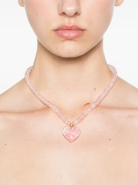 JIA JIA 14kt yellow gold Aurora rhodochrosite and quartz necklace Gold JJNAT201