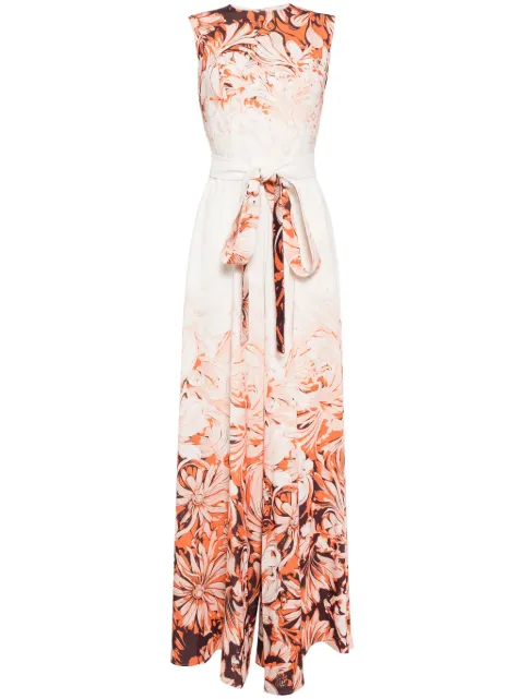 Saiid Kobeisy floral-print wide-leg jumpsuit White RTWSS2427