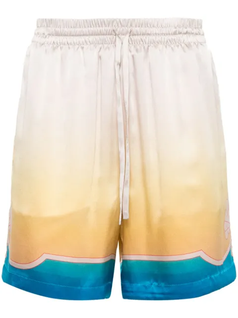Casablanca L'Arc Coloré silk shorts Yellow MPF24TR012