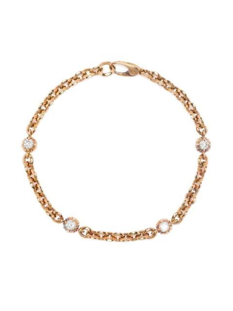 Lizzie Mandler Fine Jewelry 18kt yellow gold fluted white diamonds bracelet Gold B1700WD