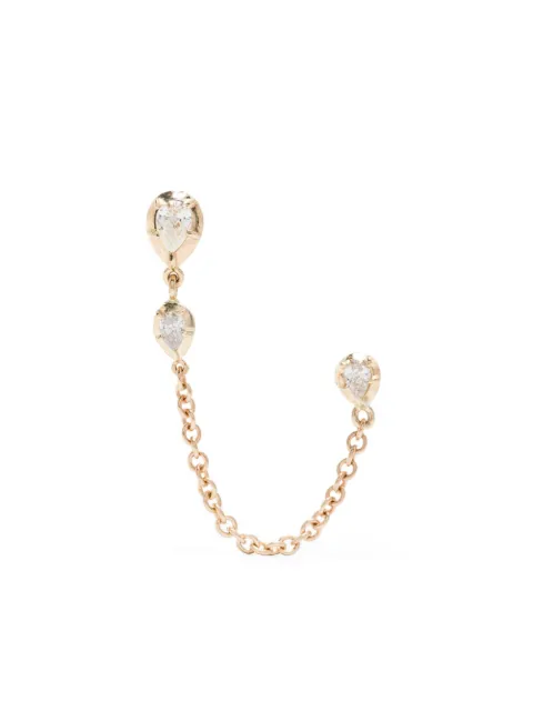 Jacquie Aiche 14kt yellow gold Sophia diamond chain earring Gold 2305118