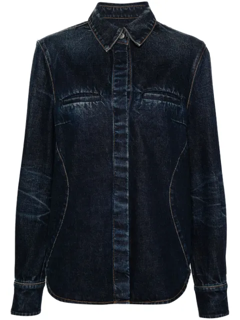 Ferragamo whiskered denim shirt Blue 775891