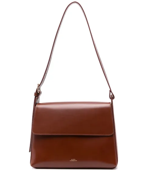 A.P.C. Virginie leather shoulder bag Brown PXBRUF61924