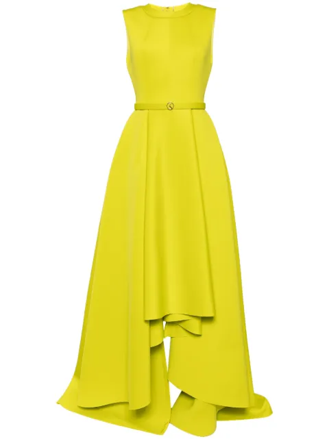 Saiid Kobeisy high-low neoprene gown Green RTWSS2424