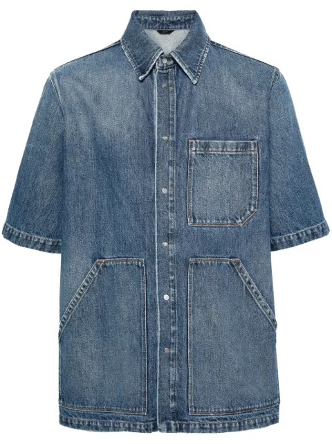 FENDI multi-pocket denim shirt Blue FW1315AS02