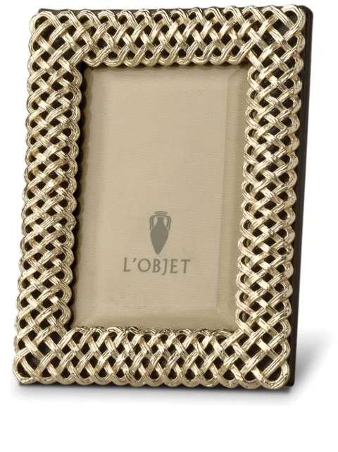 L'Objet Braid photo frame (5cm x 8cm) Gold F3600XS
