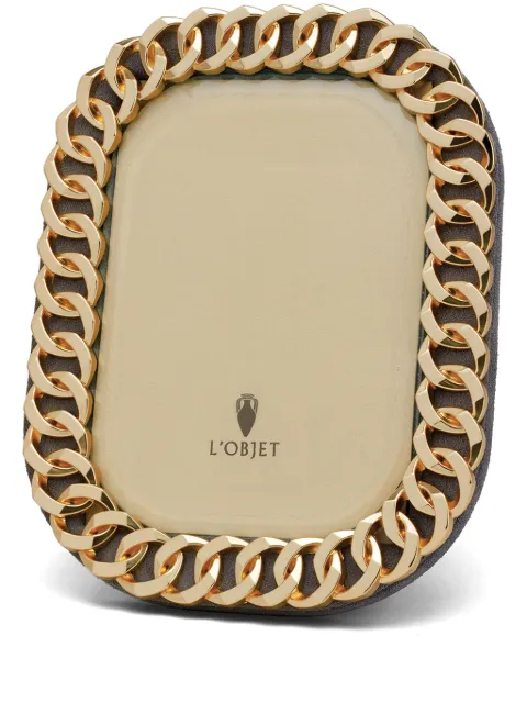 L'Objet Cuban Link photo frame (10cm x 15cm) Gold F4101S