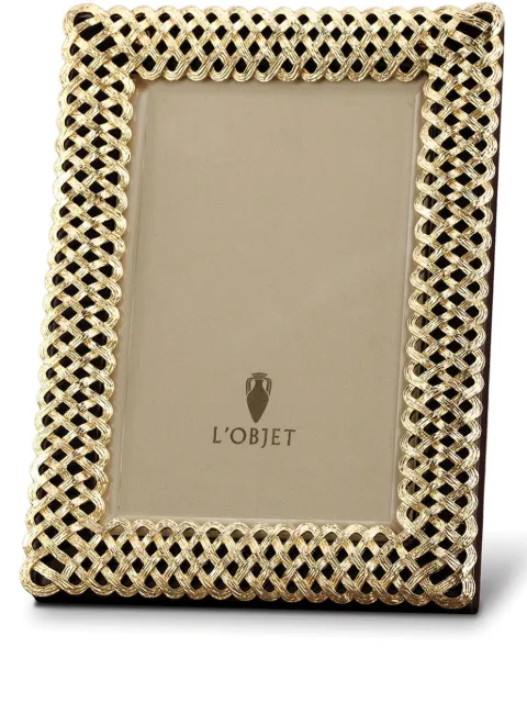 L'Objet Braid photo frame (10cm x 15cm) Gold F3600S