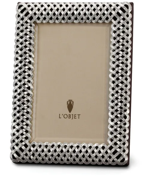 L'Objet Braid frame (13cm x 18cm) Brown F3500M