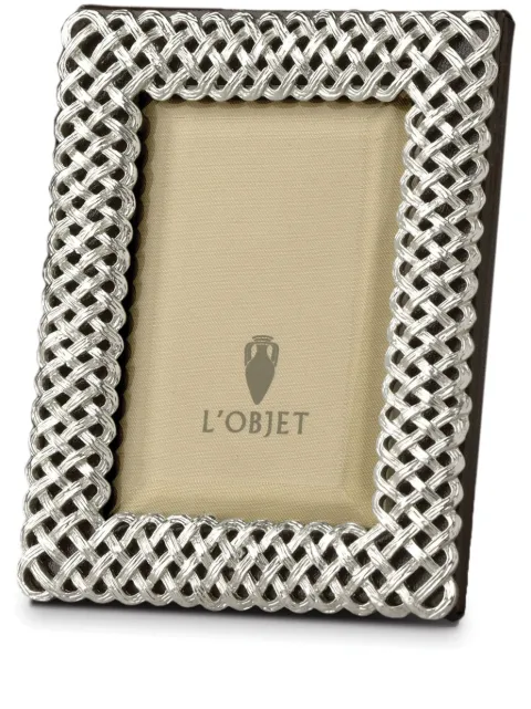 L'Objet Braid photo frame Brown F3500XS