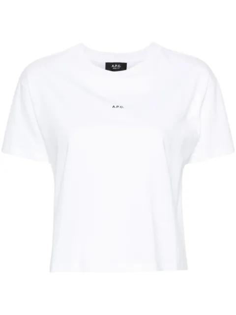 A.P.C. logo-print cotton T-shirt White COHBWF26387