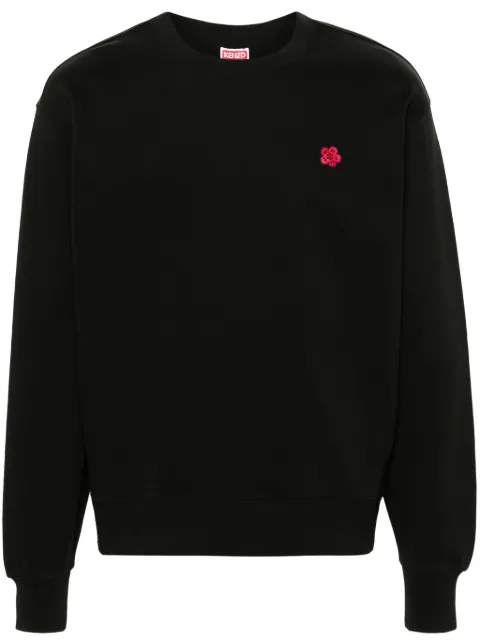 Kenzo Boke Flower-patch cotton sweatshirt Black FE65SW2234MF