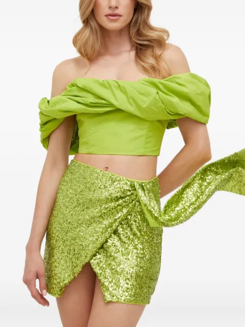 PINKO off-shoulder top Green 101709Y3LE