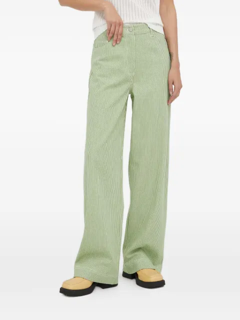 REMAIN striped-pattern trousers Green 5006642796