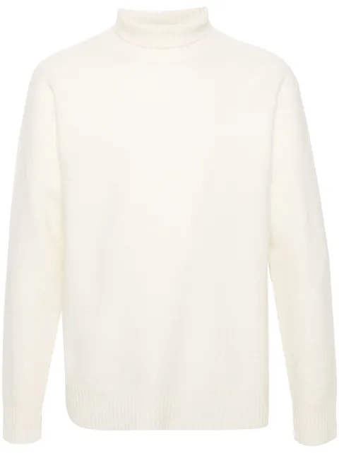 Jil Sander roll-neck boiled wool jumper White J22GP0224J14603