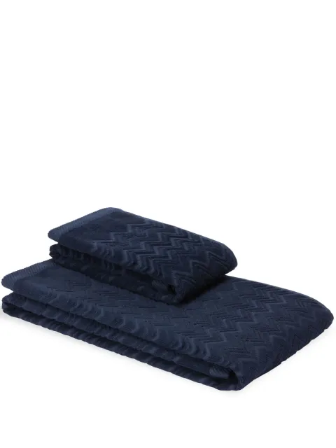 Missoni Home Chalk towel set (set of two) Blue 1D3SP99966