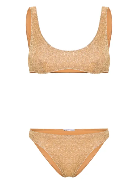 Oséree Lumière Sporty lurex bikini Gold LSS205