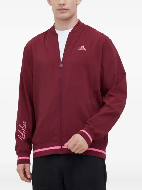 adidas zip-up bomber jacket Red HY1286