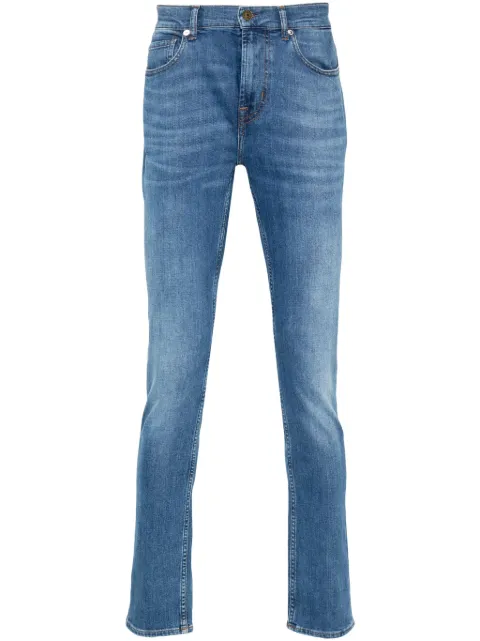 7 For All Mankind Paxtyn logo-patch jeans Blue JSPDC120TU