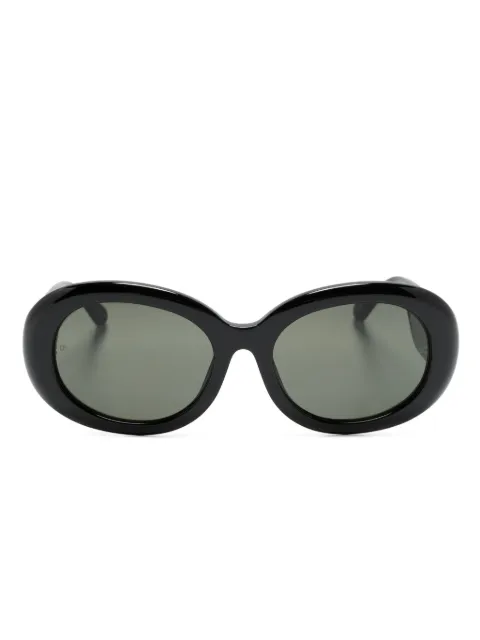 Linda Farrow Lina oval-frame sunglasses Black LFL1462C1SUN