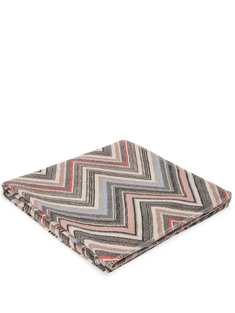 Missoni Home Chevron striped wool blanket Black 1D3CE99012