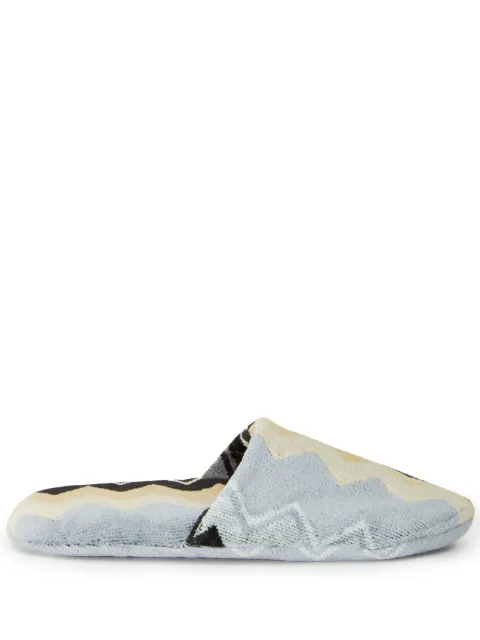 Missoni Home Giacomo cotton slippers Blue 1D3OG00005