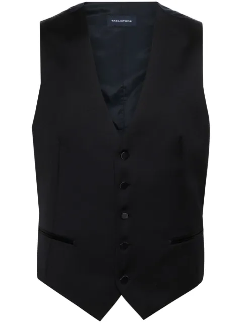 Tagliatore V-neck panelled waistcoat Blue GFBK05A060001