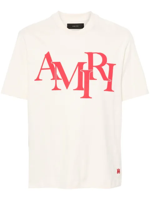AMIRI logo-print cotton T-shirt Neutrals AMJYTE1078