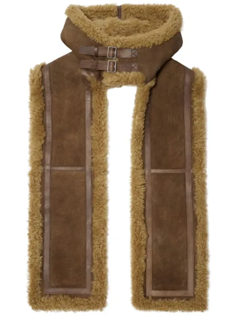Burberry hooded shearling scarf Brown 8095212