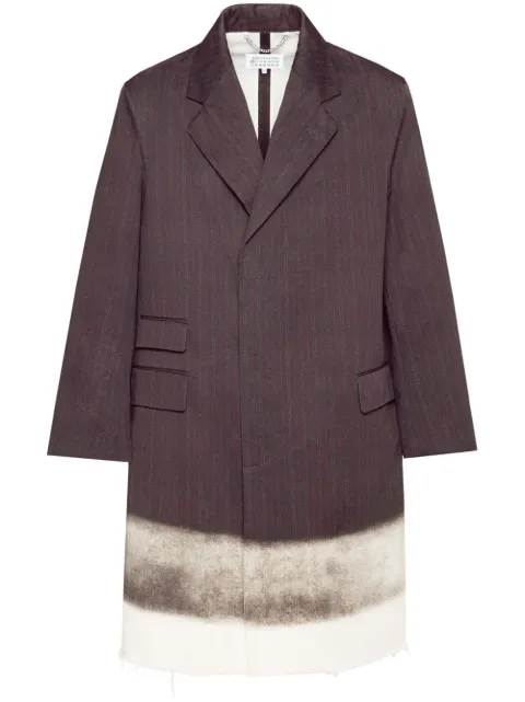 Maison Margiela trompe l'oeil-print cotton coat Black S50AA0139M35011