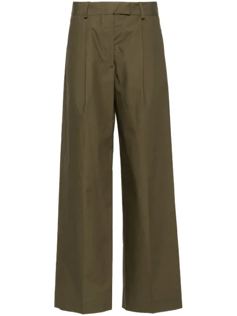 MODES GARMENTS poplin straight-leg trousers Green MGWPANTS3
