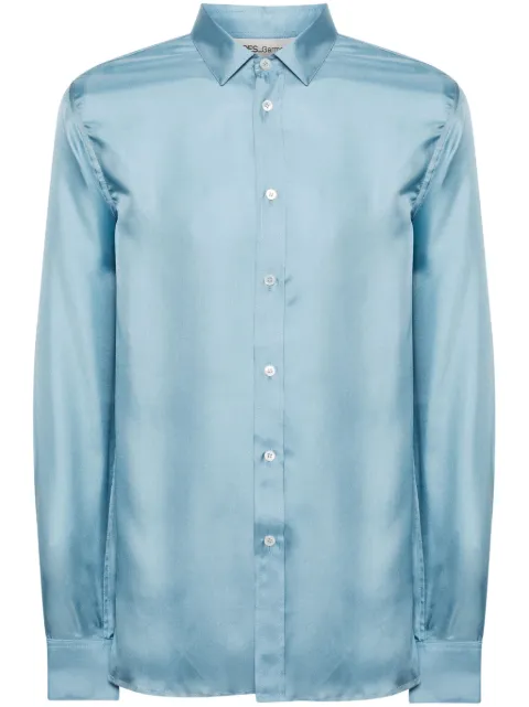 MODES GARMENTS lightweight silk shirt Blue MGSHIRT