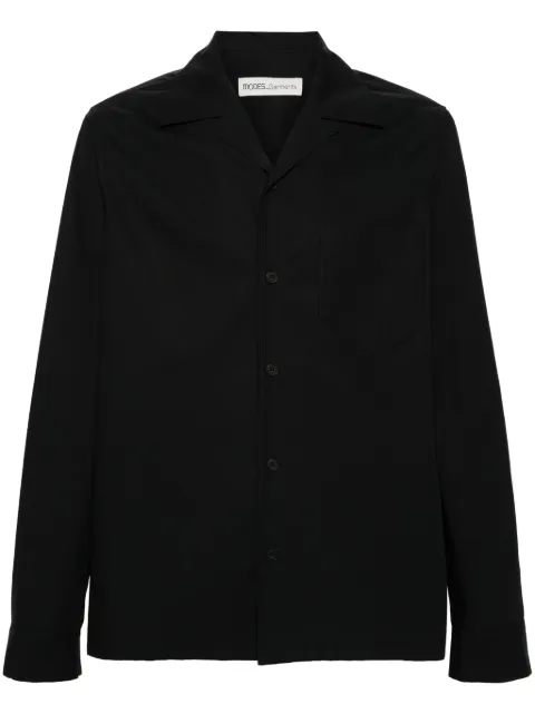 MODES GARMENTS camp-collar poplin shirt Black MGMSHIRT3