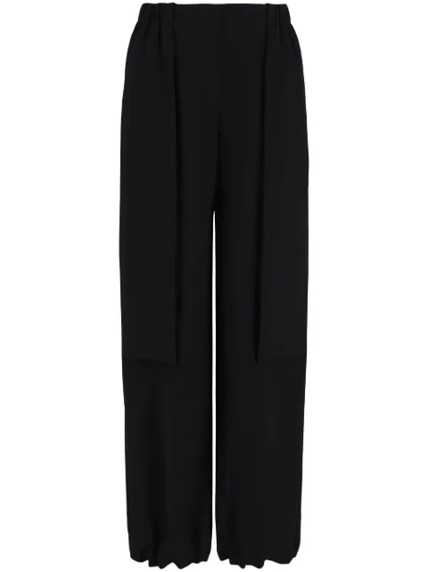 Giorgio Armani elasticated-waistband straight-leg trousers Black GW000171TE10832