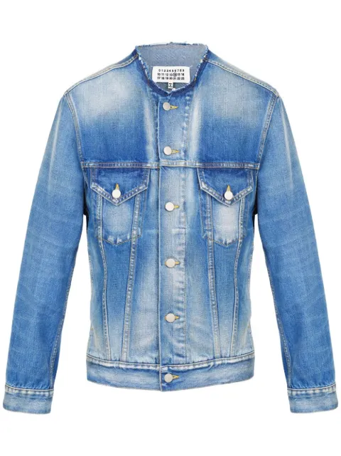 Maison Margiela collarless denim jacket Blue SI1AM0006S30561