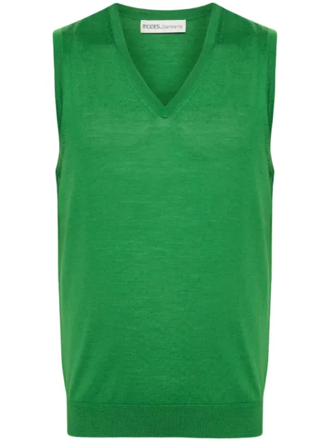 MODES GARMENTS sleeveless merino knitted vest Green MGKNIT2