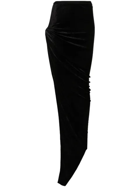 Rick Owens Lilies Twist EDFU maxi skirt Black LI02D5303VST