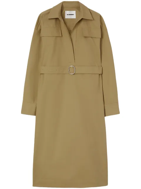 Jil Sander classic-collar cotton dress Brown J40CT0182J45039