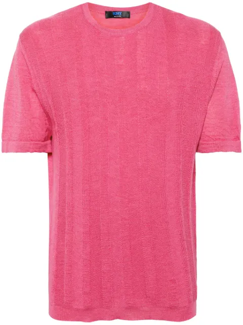 Kiton ribbed-knit T-shirt Pink UMM049002