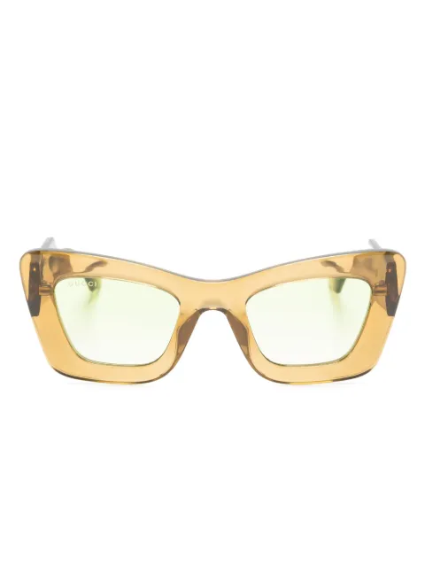 Gucci Eyewear transparent oversize-frame sunglasses Brown GG1552S