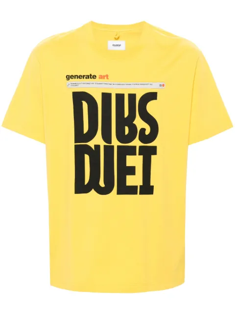 Doublet AI-Generated cotton T-shirt Yellow 24SS32CS315