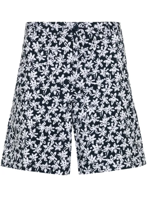 BOSS Karlos floral-print chino shorts Blue 50512961